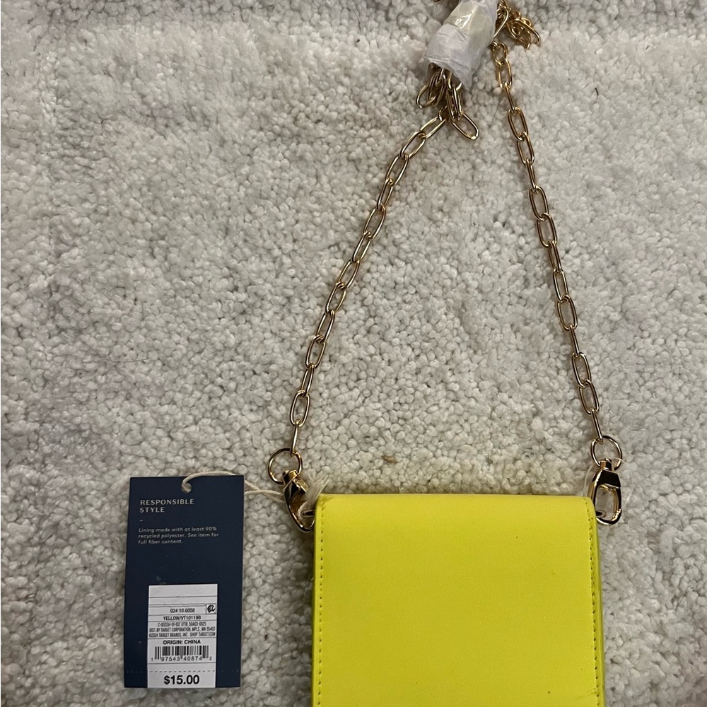 Universal Thread Yellow Mini Bag with Chain Strap - Picture 10 of 11